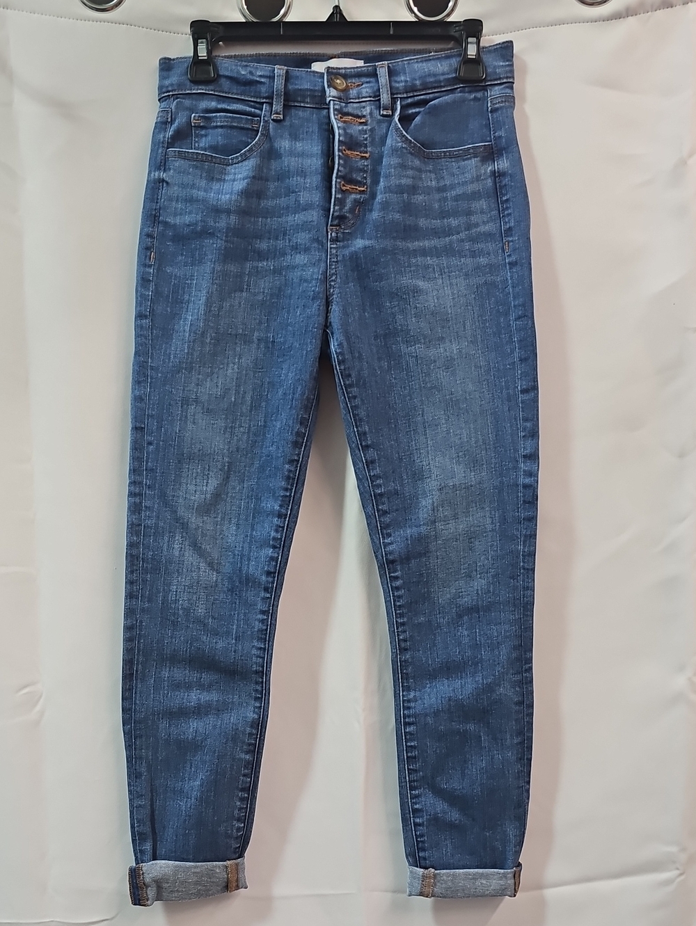 LOFT HIGH WAIST BUTTON FLY SKINNY JEANS BFPM-09-303